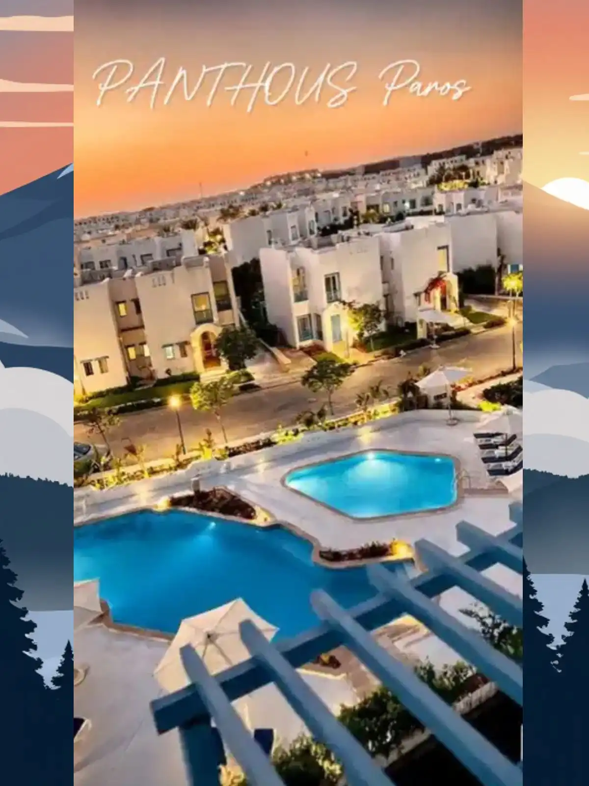 Penthouse Paros بإطلالة حمام السباحة داخل Mountain View Ras El Hekma